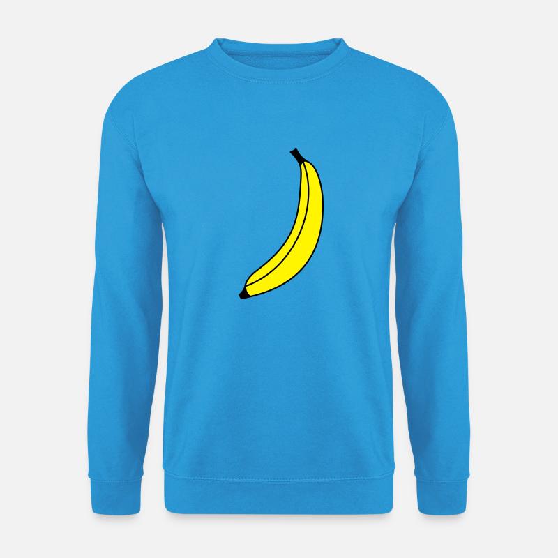 Leuchtend gelbe Banane - Unisex Pullover - Meeresblau