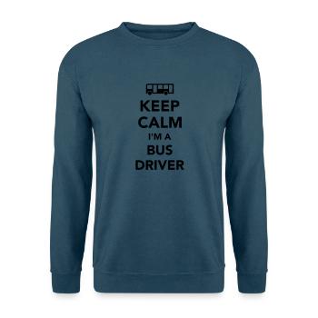 Busfahrer - Unisex Pullover - Meeresblau - Vorne - Alina (178cm) & Michal (187cm)