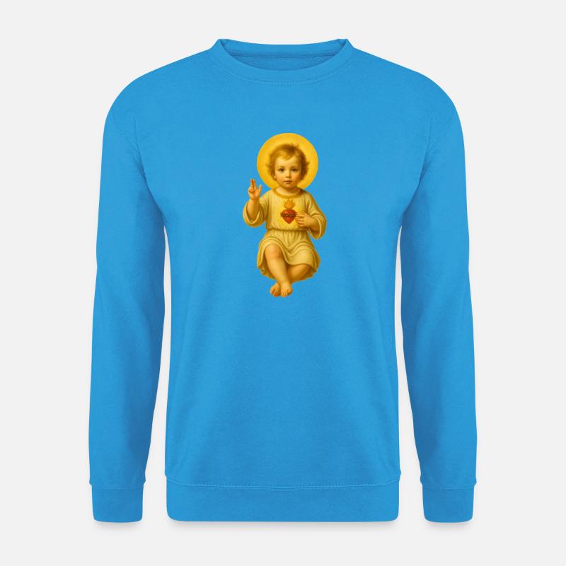 Heiliger Herzjunge Illustration - Unisex Pullover - Meeresblau
