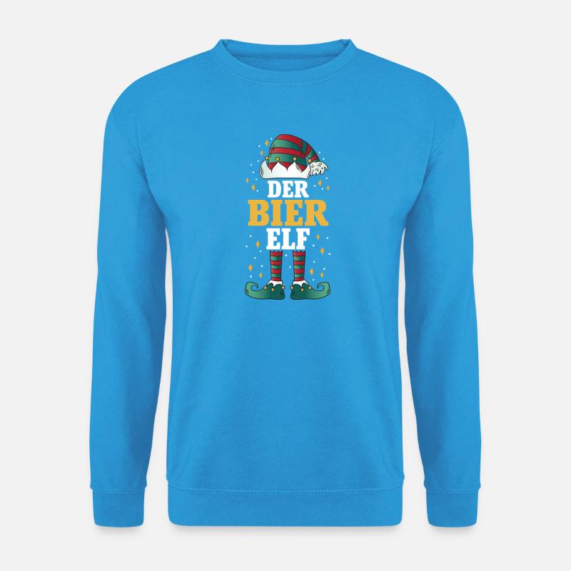 Weihnachten Der Bier Elf - Unisex Pullover - Meeresblau