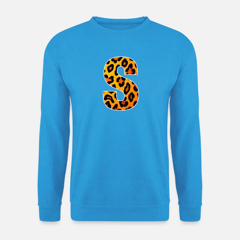 Leopardendruck S-Buchstabe - Unisex Pullover - Meeresblau