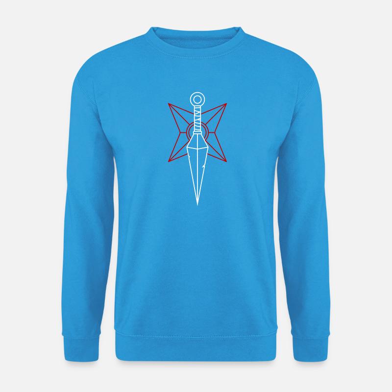 Kunai und Shuriken - Unisex Pullover - Meeresblau