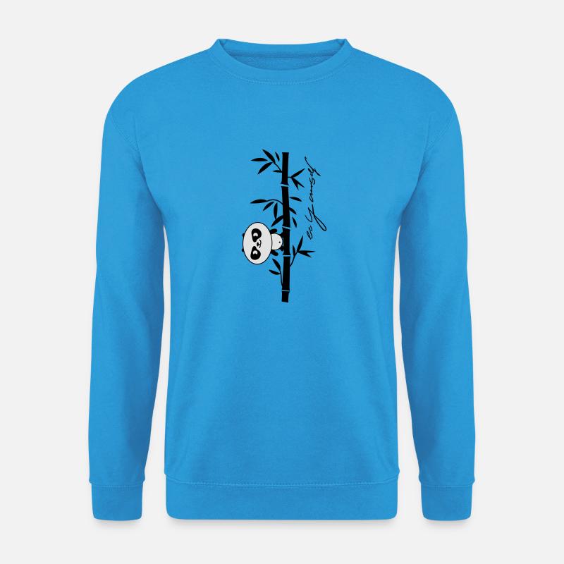 Sei du selbst- Panda - Unisex Pullover - Meeresblau