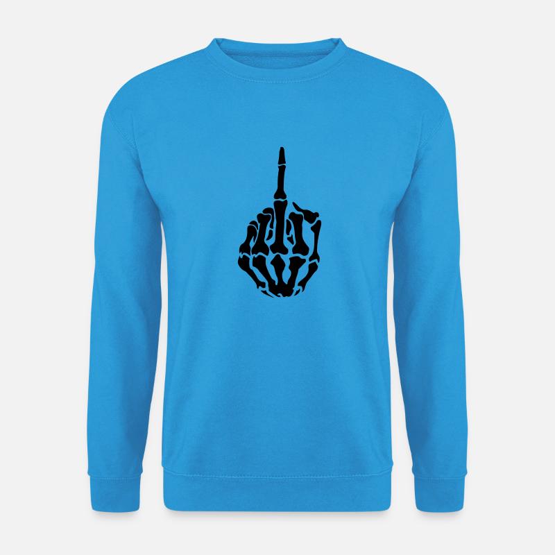 hand middlefinger - Unisex Pullover - Meeresblau