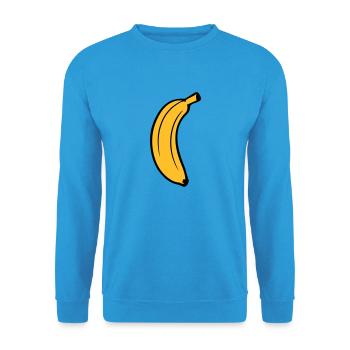 fruits banane délicieux manger sain peau de banane krum - Sweat-shirt Unisexe - bleu mer - Devant - Alina (178cm) & Michal (187cm)