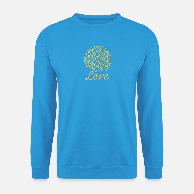 Blume des Lebens - Love - Unisex Pullover - Meeresblau