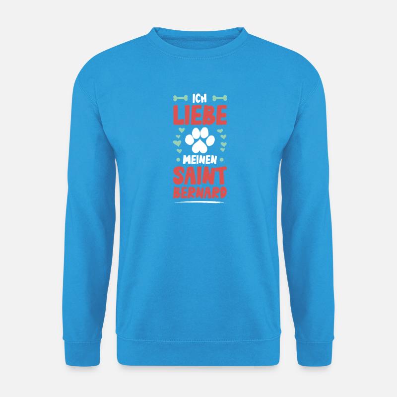 Ich liebe meinen Saint Bernard - Unisex Pullover - Meeresblau