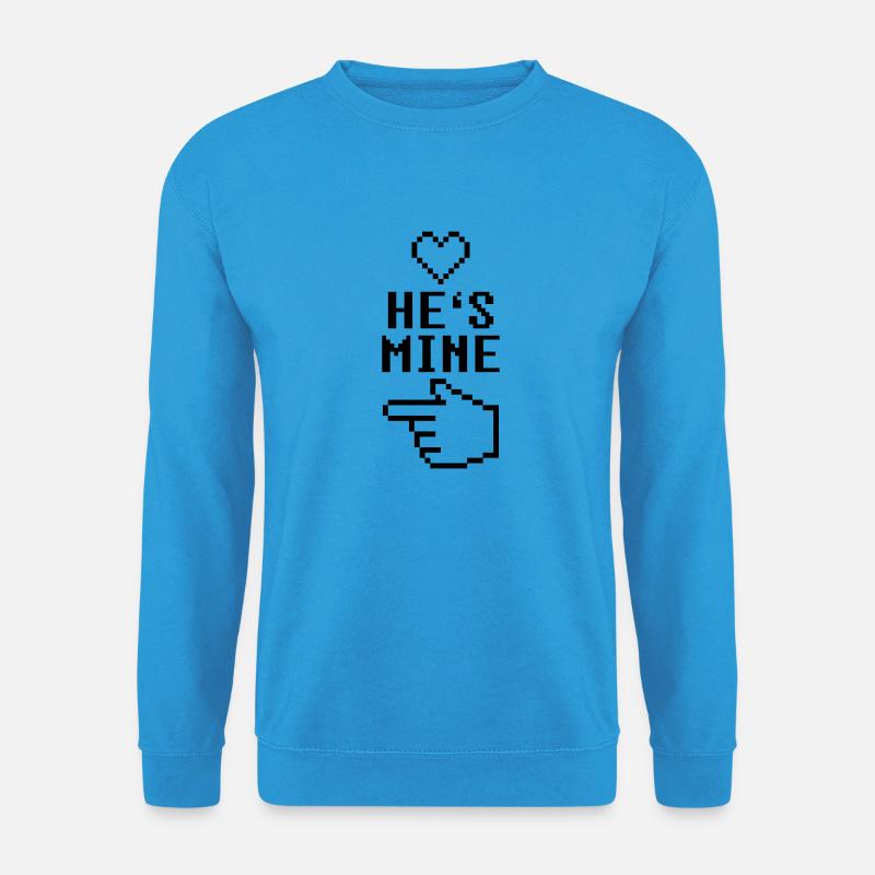He's Mine 8-Bit - Unisex Pullover - Meeresblau