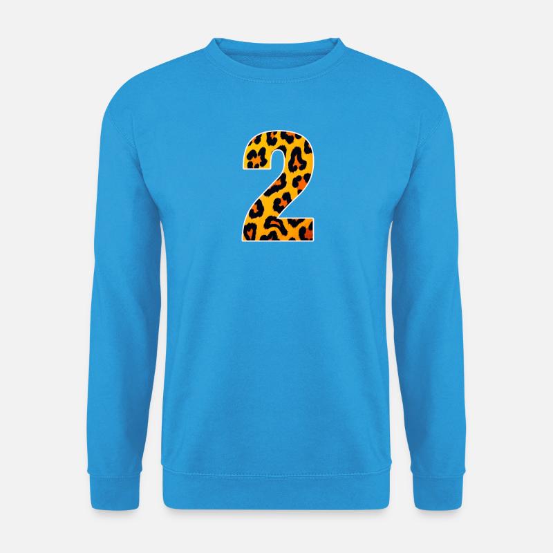 Leopard Neon Tierprint - Unisex Pullover - Meeresblau