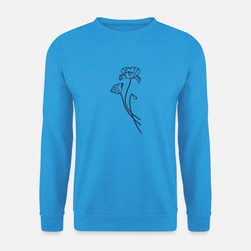Flora und Fauna - Mohn - Unisex Pullover - Meeresblau