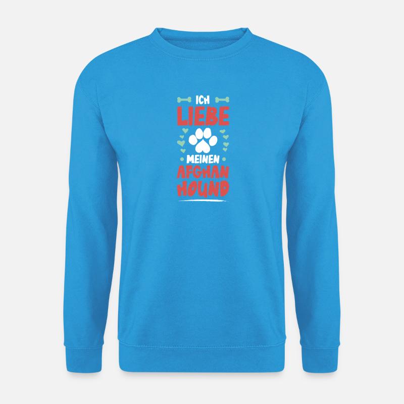 Ich liebe Afghanischer Windhund - Unisex Pullover - Meeresblau