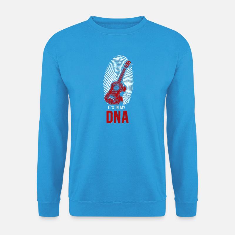 Hawaiian Ukulele Uke Fingerprint - Unisex Pullover - Meeresblau