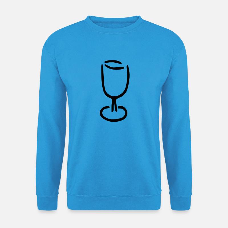 Weinglas,Flüssigkeit,Alkohol,Erfrischung,Wein,Saft - Unisex Pullover - Meeresblau
