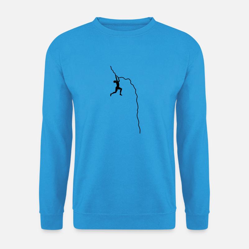Kletterer an Felswand - Unisex Pullover - Meeresblau