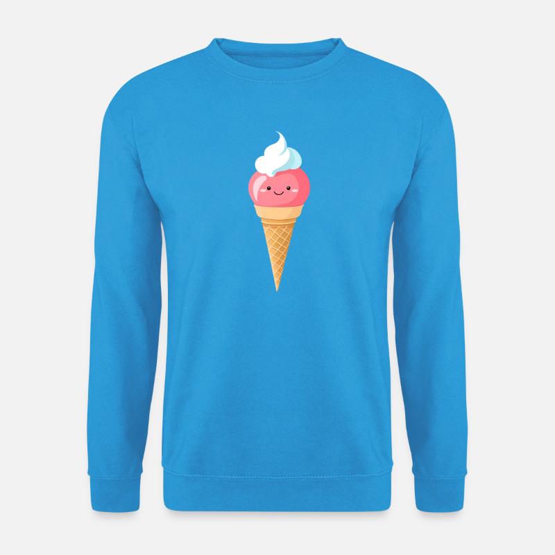 Pastell-Eis mit Lächeln - Unisex Pullover - Meeresblau