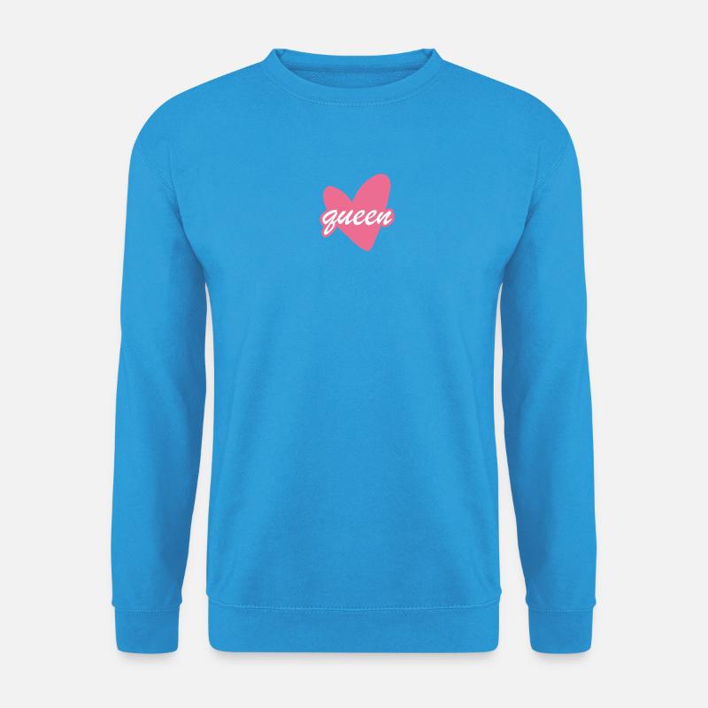 Queen Heart Script Herz Girl - Unisex Pullover - Meeresblau