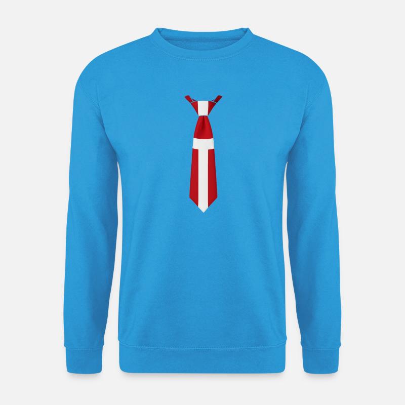 Cravate Danemark – Conception du drapeau - Sweat-shirt Unisexe - bleu mer