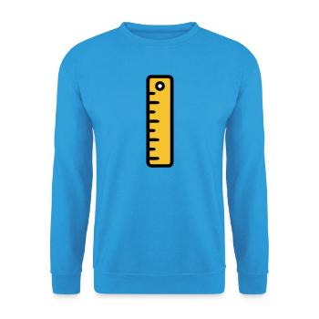 Scale Ruler Tool Office - Unisex Sweatshirt - sea blue - Front - Alina (178cm) & Michal (187cm)