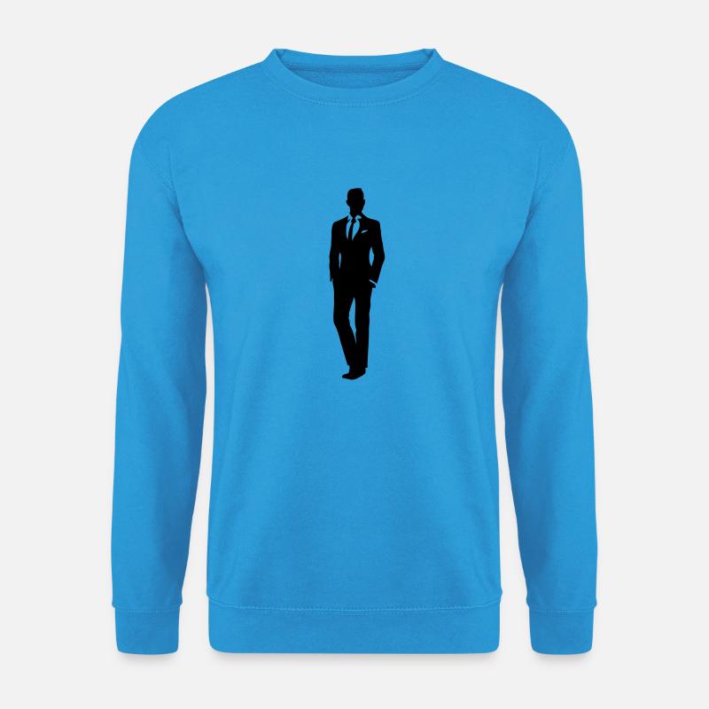 man with suit - Unisex Pullover - Meeresblau
