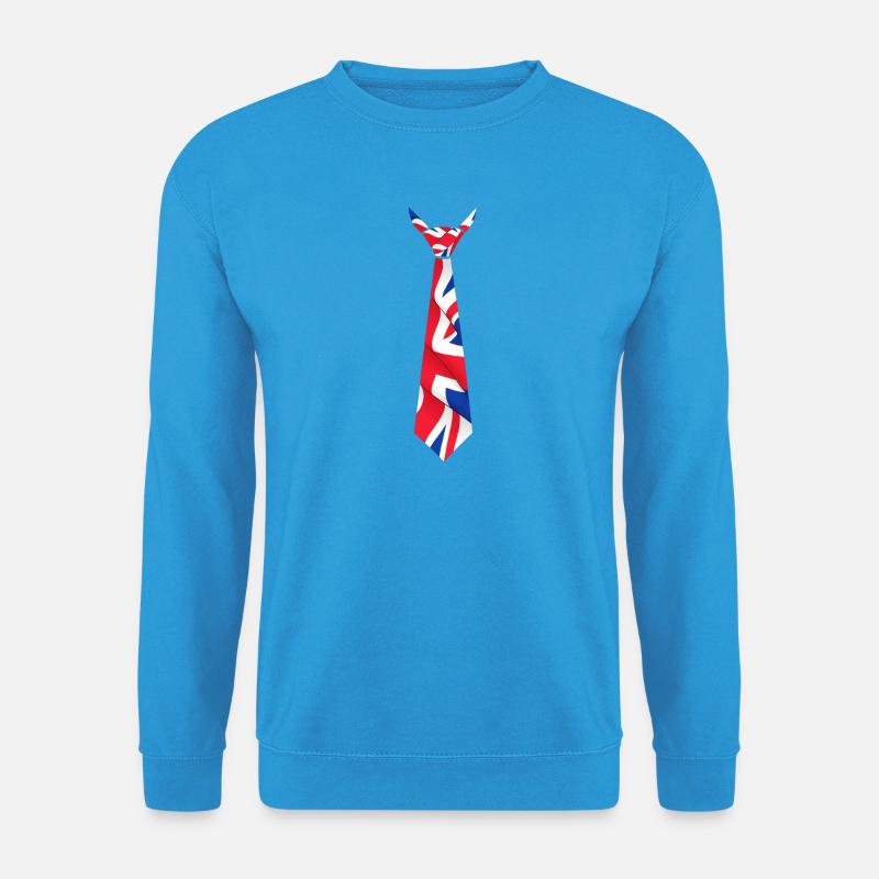 Vereinigtes Königreich Krawatte – Flaggendesign - Unisex Pullover - Meeresblau
