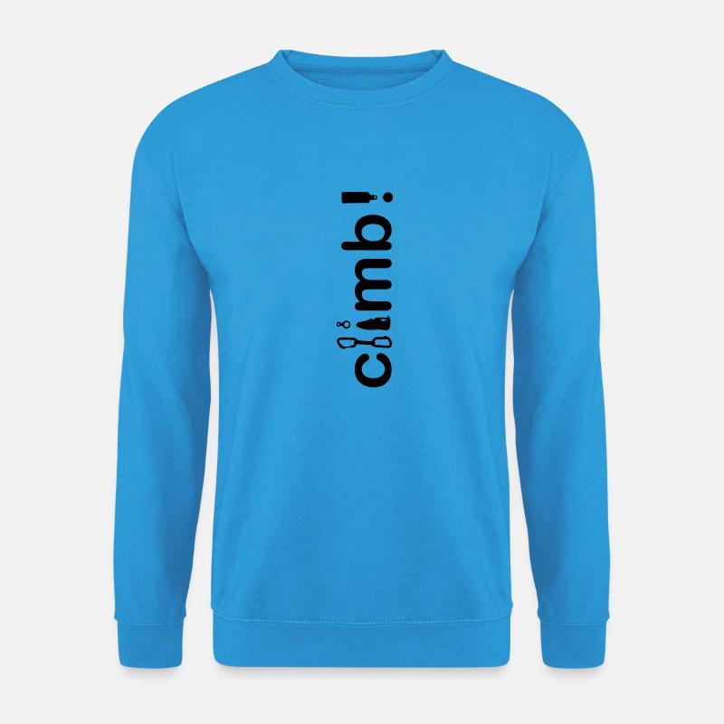 "climb" - Klettern! - Unisex Pullover - Meeresblau