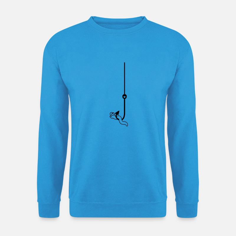 Worm On The Hook - Unisex Pullover - Meeresblau