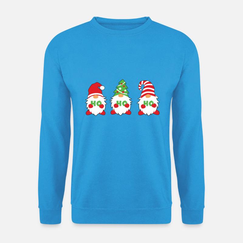 Gnomentrio HoHoHo Weihnachten xmas - Unisex Pullover - Meeresblau