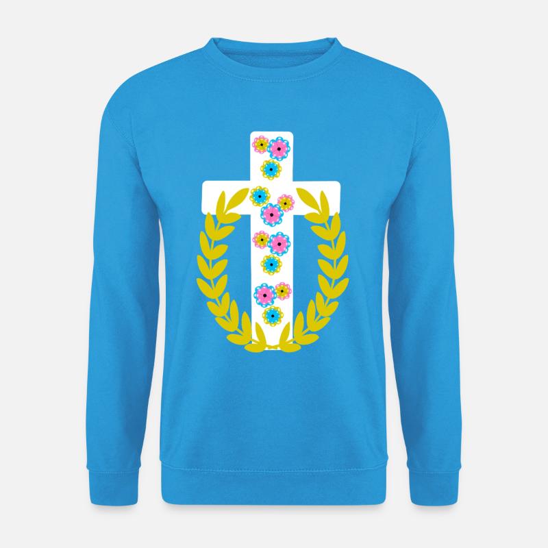 Kreuz Jesus Kreuze - Unisex Pullover - Meeresblau