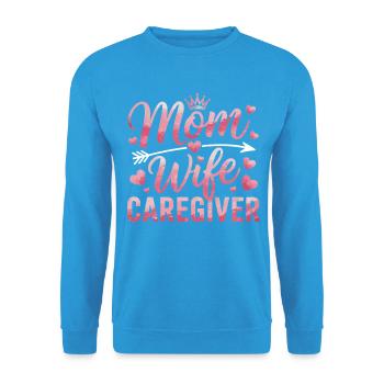 Mother Daughter Heart Motif - Unisex Sweatshirt - sea blue - Front - Alina (178cm) & Michal (187cm)