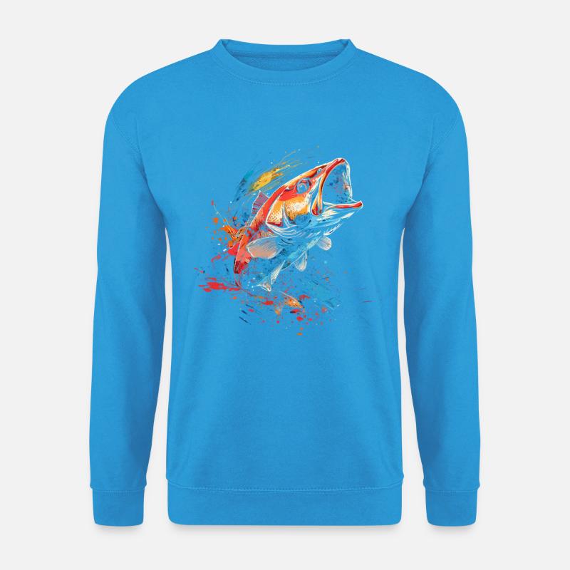 Fisch Farbklecks - Unisex Pullover - Meeresblau