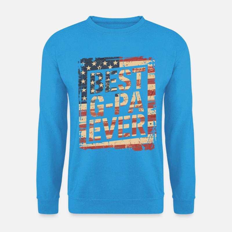 Best Grandpa Ever Flag - Unisex Pullover - Meeresblau