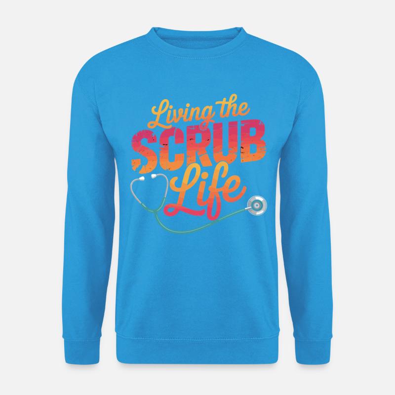 Living the Scrub Life - Unisex Pullover - Meeresblau