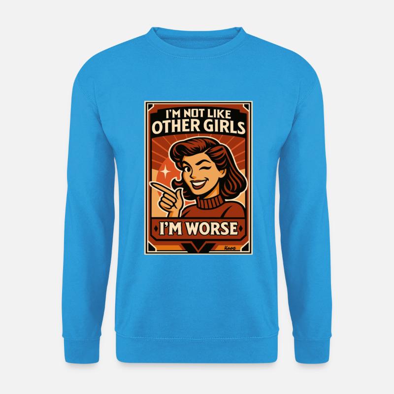 Anders Als Andere Mädchen – Schlimmer - Unisex Pullover - Meeresblau