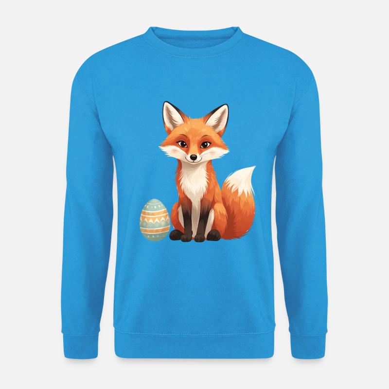 Osterfuchs mit weichem Stil - Unisex Pullover - Meeresblau