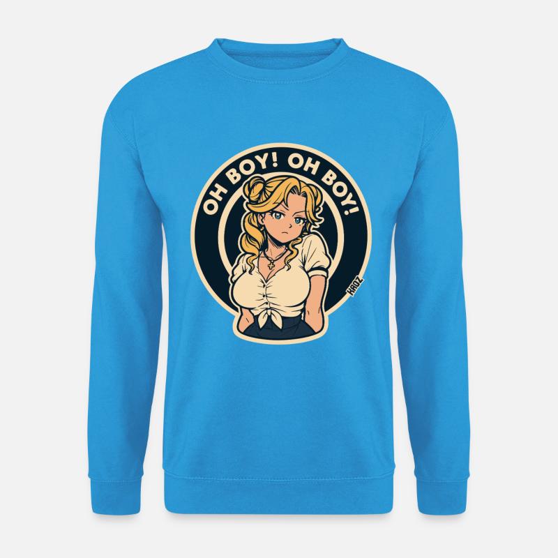 Oh Boy Circle Pin-up - Unisex Pullover - Meeresblau