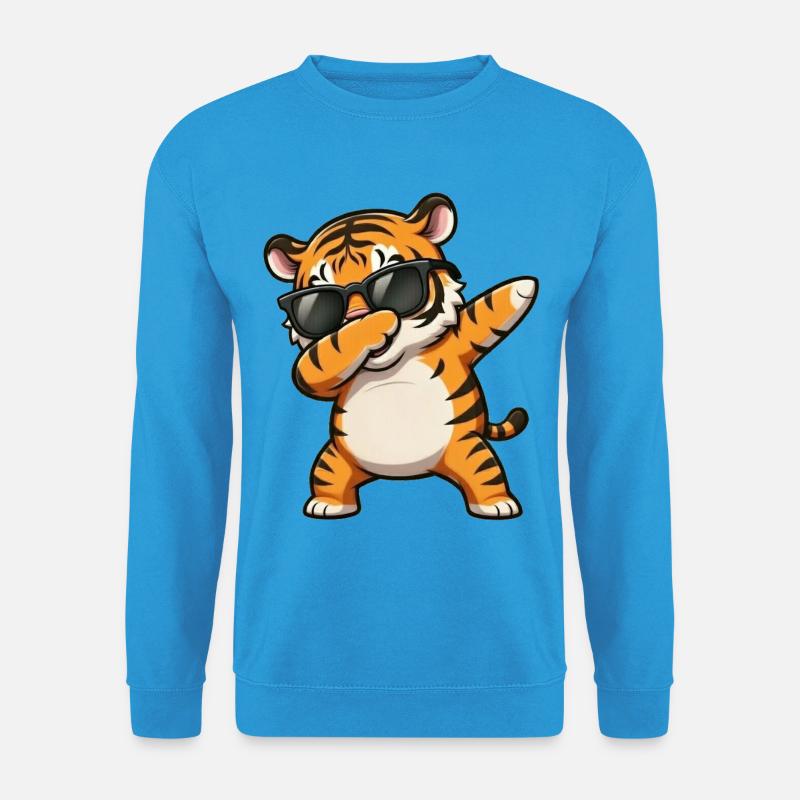 Dabbing Tiger - Unisex Pullover - Meeresblau