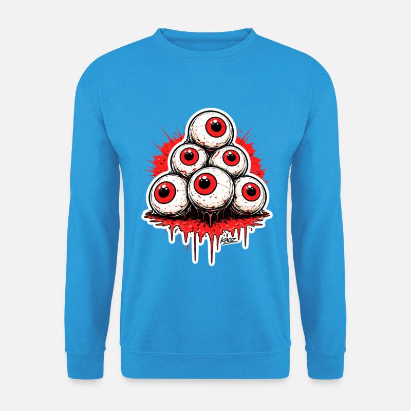 Rotäugiger Augenhaufen - Unisex Pullover - Meeresblau