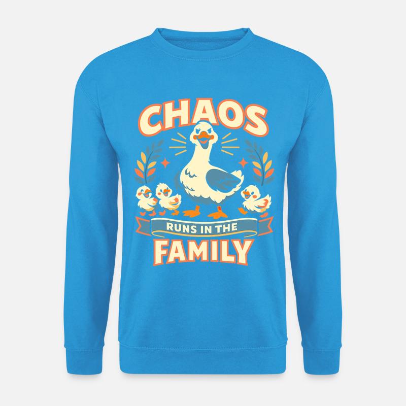 Gänse Chaos - Unisex Pullover - Meeresblau