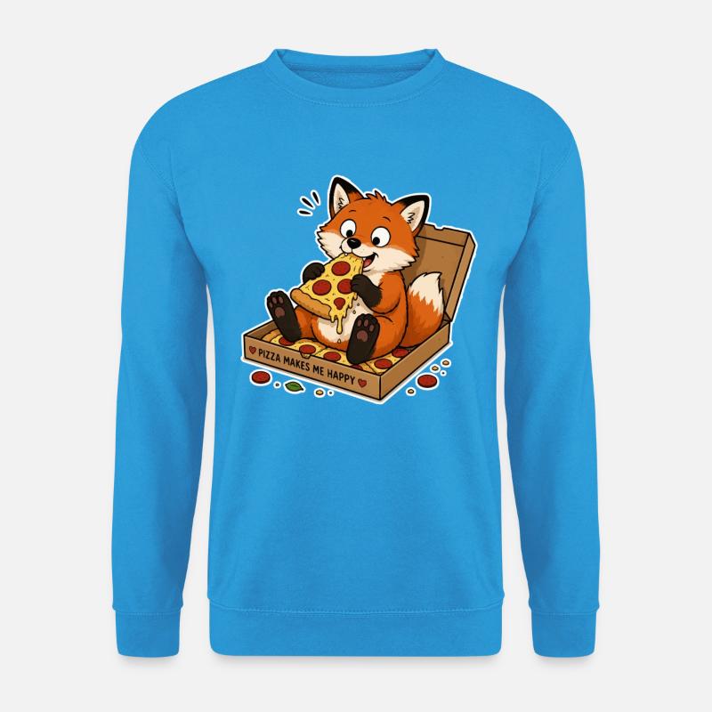 Pizza Fuchs Glück - Unisex Pullover - Meeresblau