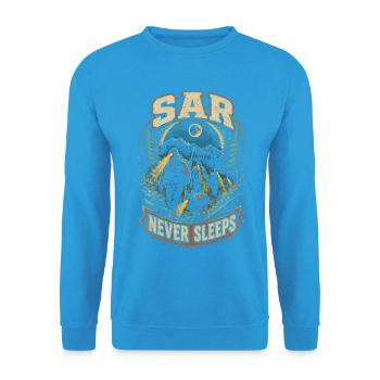 Rettungsteam - Unisex Pullover - Meeresblau - Vorne - Alina (178cm) & Michal (187cm)