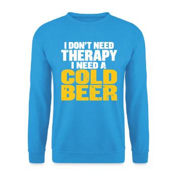 Maître brasseur Brasseur, Amateur de bière Cadeau de bière - Sweat-shirt Unisexe - bleu mer - Devant - Alina (178cm) & Michal (187cm)