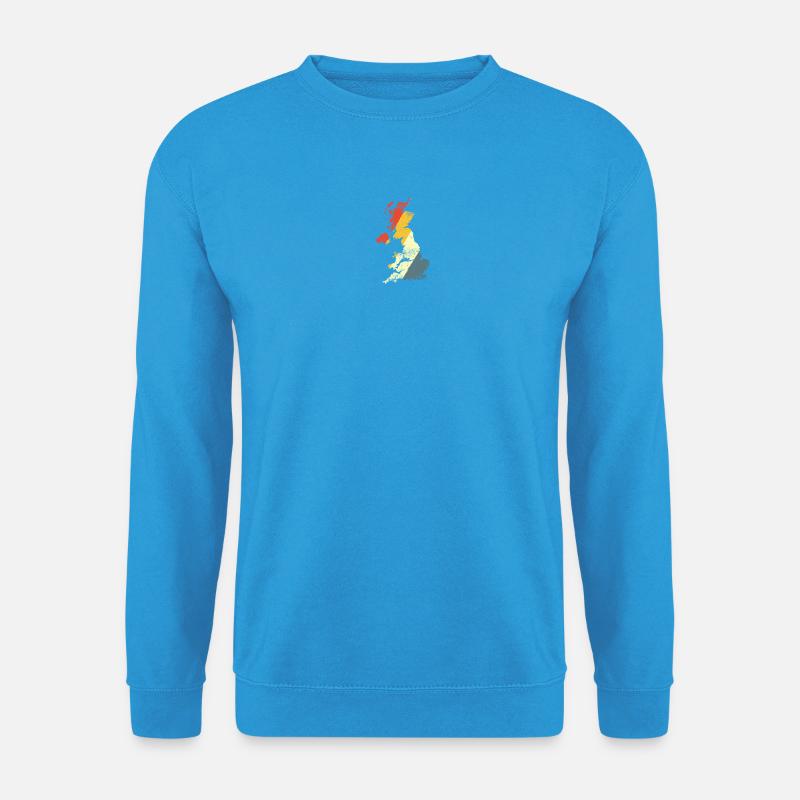 UK-Karten-Prismengradient - Unisex Pullover - Meeresblau