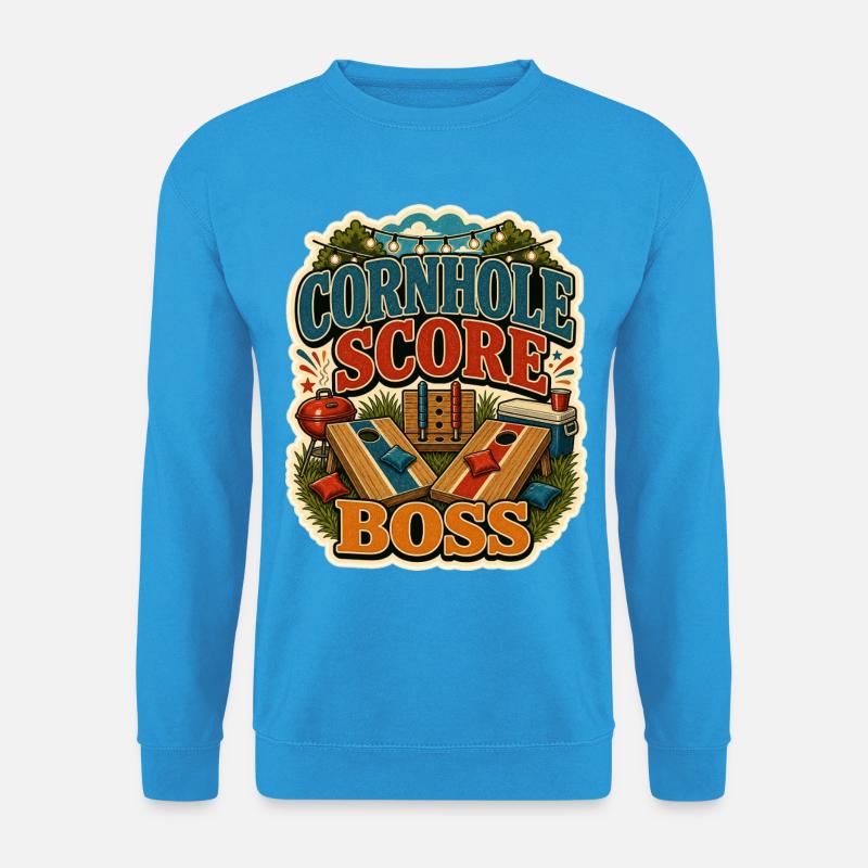 CORNHOLE SCORE - Unisex Pullover - Meeresblau