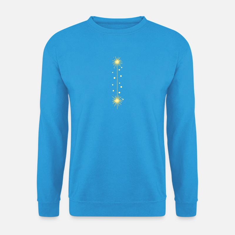 Lignes de feux d’artifice dorées - Sweat-shirt Unisexe - bleu mer