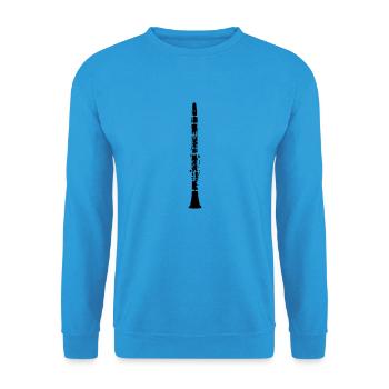 Klarinette - Unisex Pullover - Meeresblau - Vorne - Alina (178cm) & Michal (187cm)