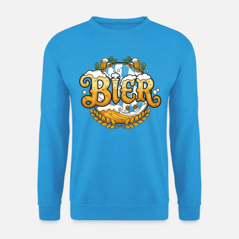 Bier Saufen Trinken - Unisex Pullover - Meeresblau
