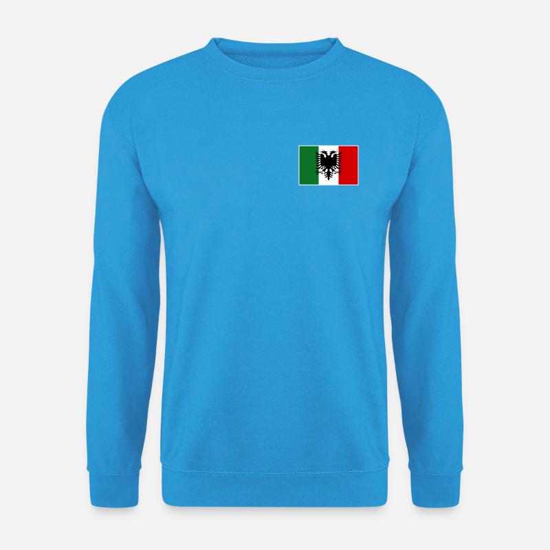 Albanien Italien Arbresh Flagge  - Unisex Pullover - Meeresblau