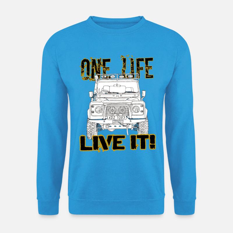 Defender one life live it - Unisex Pullover - Meeresblau