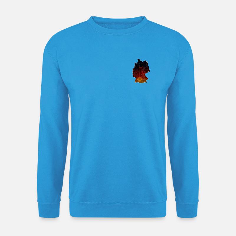 Deutschland Digital | Karte - Unisex Pullover - Meeresblau