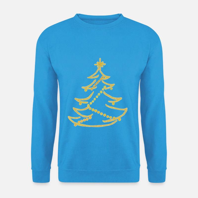 eleganter Weihnachtsbaum - Unisex Pullover - Meeresblau